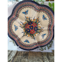 BOLESŁAWIEC TALERZ PÓŁMISEK DZIELONY NA PRZYSTAWKI BAKALIE 1956 DEK 149