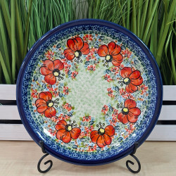 BOLESŁAWIEC TALERZ OBIADOWY PŁYTKI 24 CM 1001 DEK ART 296