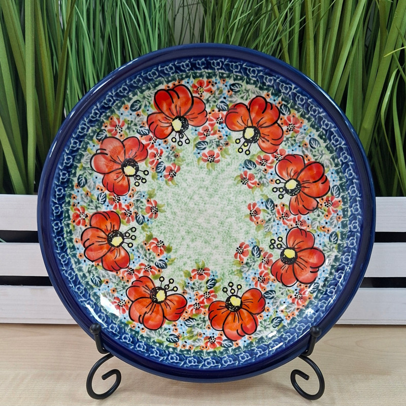 BOLESŁAWIEC TALERZ OBIADOWY PŁYTKI 24 CM 1001 DEK ART 296