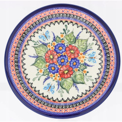 TALERZ obiadowy płytki ceramiczny okrągły BOLESŁAWIEC 275cm  dek149A K3