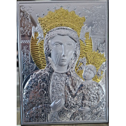 OBRAZ OBRAZEK SREBRNY MATKA BOSKA CZĘSTOCHOWSKA 13 x 175 cm