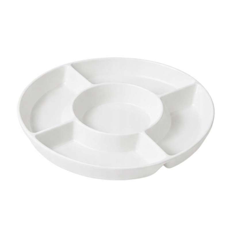 PÓŁMISEK OKRĄGŁY PORCELANOWY NA PRZEKĄSKI PRZYSTAWKI AMBITION SALSA 25 CM