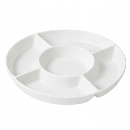 PÓŁMISEK OKRĄGŁY PORCELANOWY NA PRZEKĄSKI PRZYSTAWKI AMBITION SALSA 25 CM