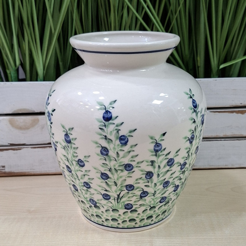 BOLESŁAWIEC WAZON 17CM 15L 789 DEK 1208 JAGODY BORÓWKI