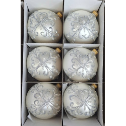BOMBKI POLSKIE SZKLANE 11CM 6SZT MIX WZORÓW MIX KOLORÓW