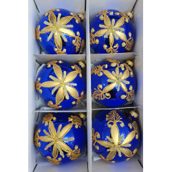 BOMBKI POLSKIE SZKLANE 11CM 6SZT MIX WZORÓW MIX KOLORÓW